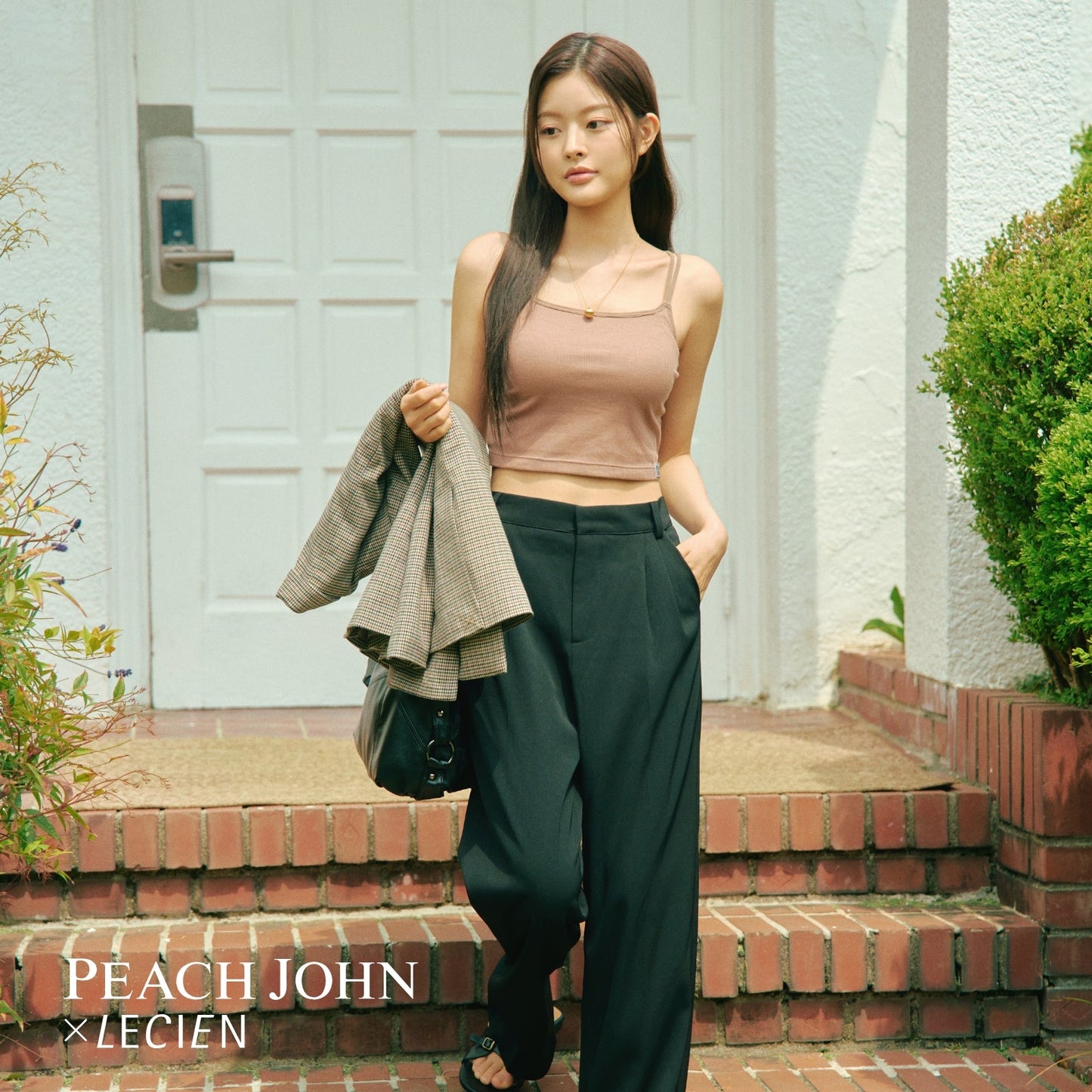 カップ付き クロップドキャミソール PEACH JOHN(ピーチジョン)コラボ NEW BASICタイプ - LECIEN ルシアン