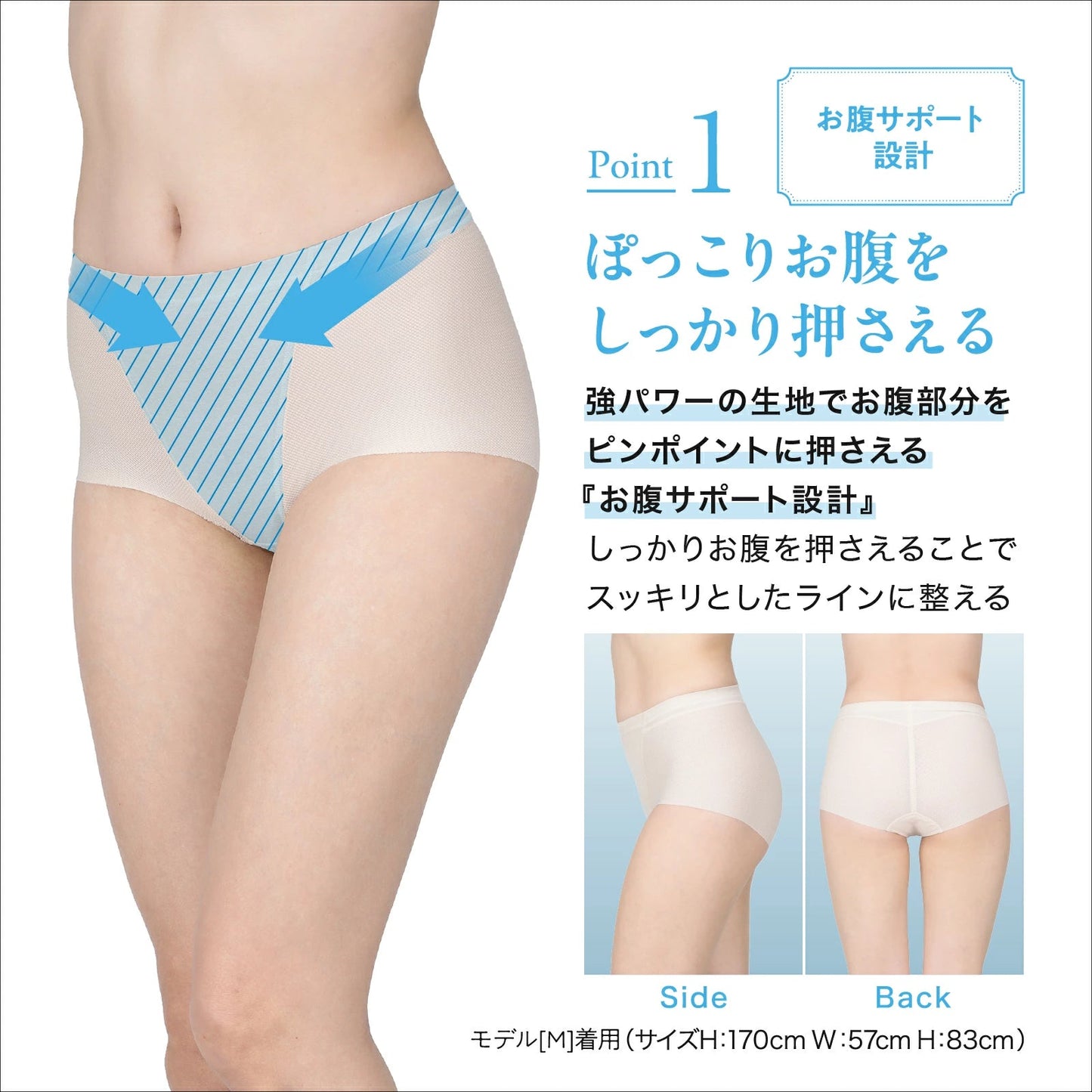 小腹押さえパンツ ショート丈(メッシュ) - LECIEN ルシアン