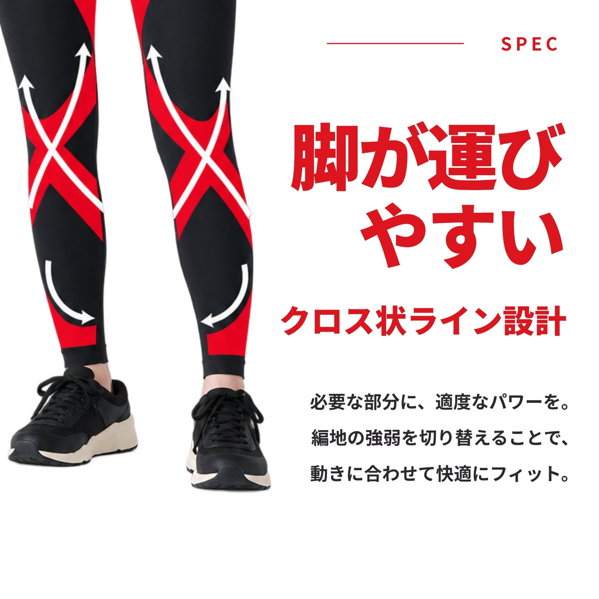 歩行サポートインナー　LocoStep　アンクル丈ボトム（レディース）