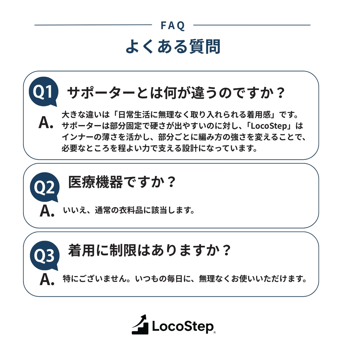 歩行サポートインナー　LocoStep　アンクル丈ボトム（メンズ）