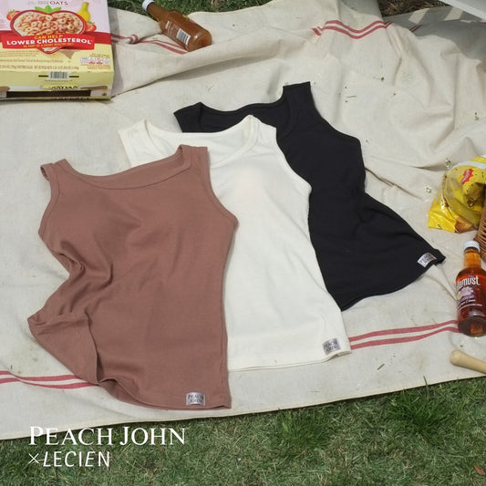 カップ付きタンクトップ PEACH JOHN(ピーチジョン)コラボ NEW BASICタイプ - LECIEN ルシアン