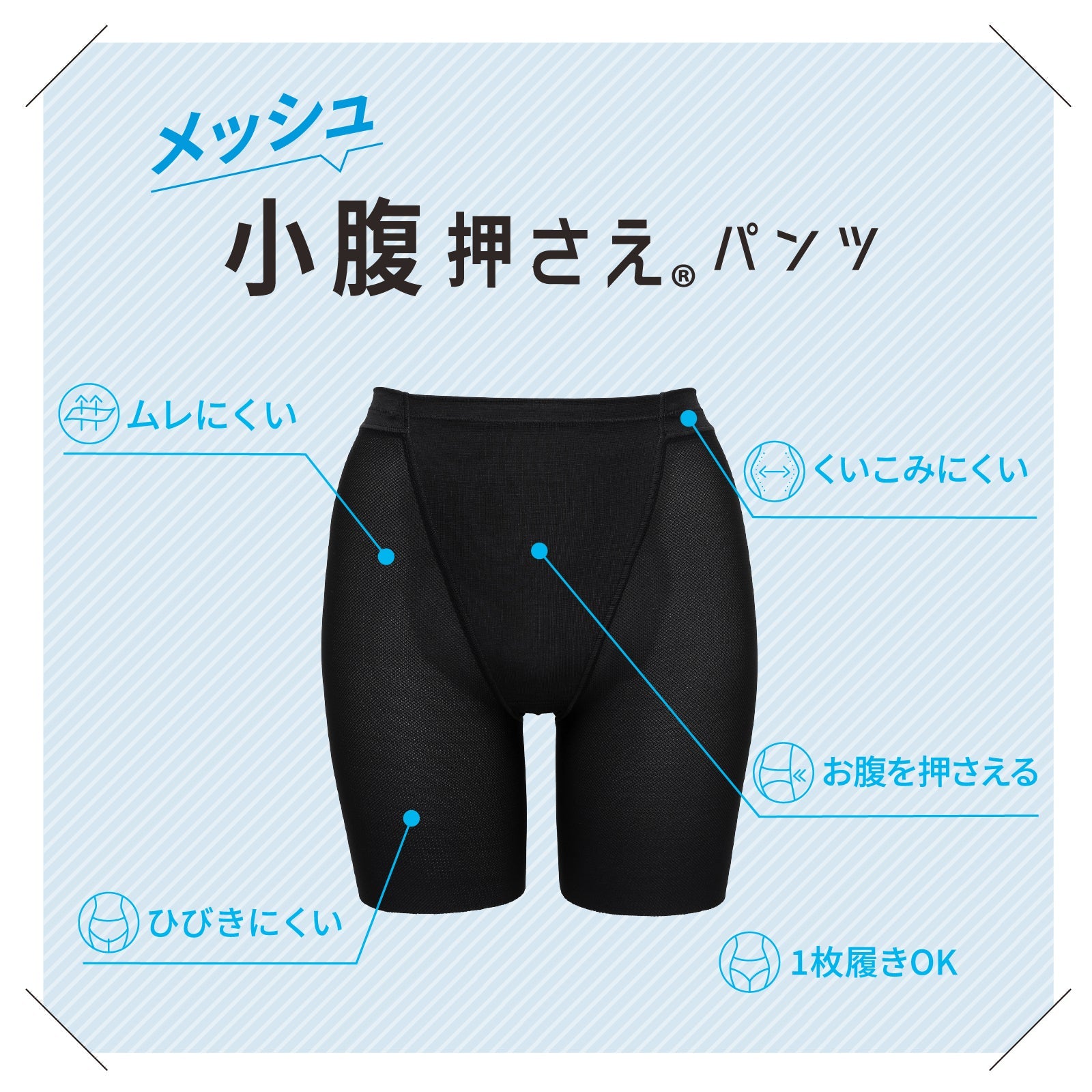 小腹押さえパンツ　メッシュ　ロング丈 - LECIEN ルシアン
