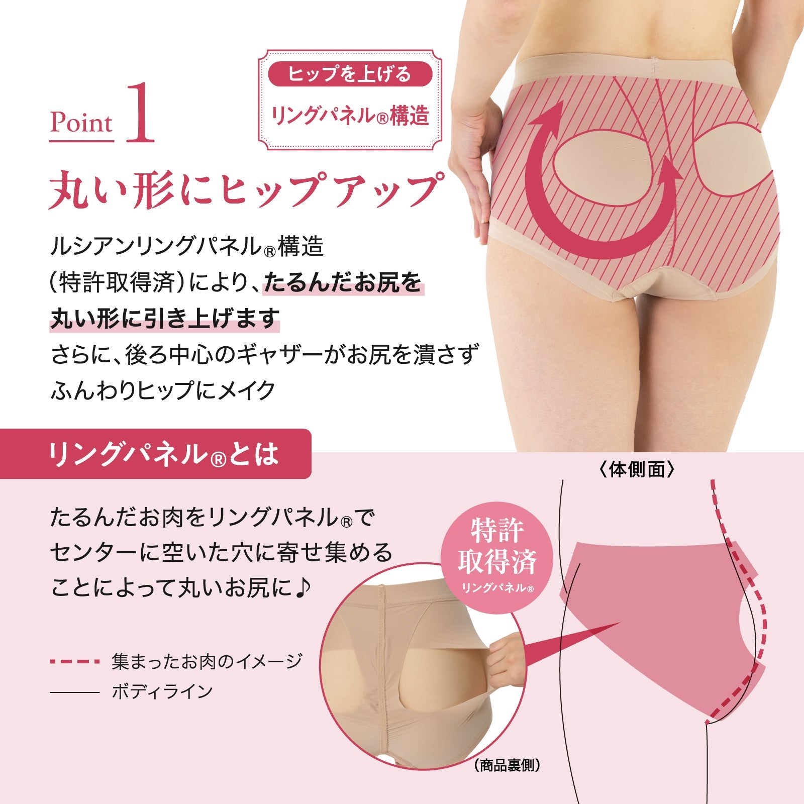 はっきり上げ尻パンツ ショート丈 - LECIEN ルシアン