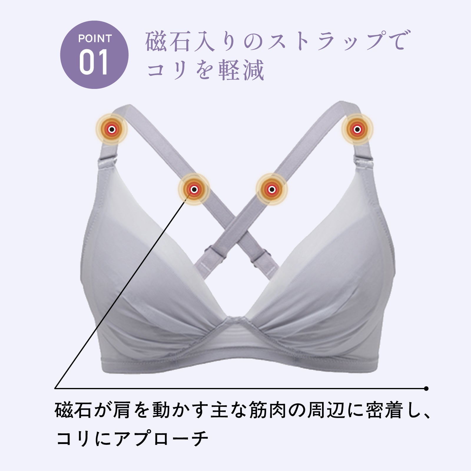 ピップエレキバンコラボ 【管理医療機器】 肩らっくす ノンワイヤーブラ - LECIEN ルシアン