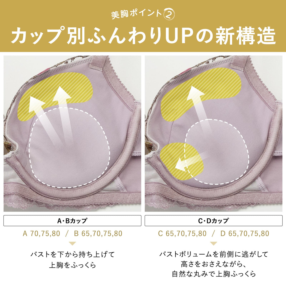 [ボリュームアップ] 癒しのふんわりUP ワイヤーブラ - LECIEN ルシアン